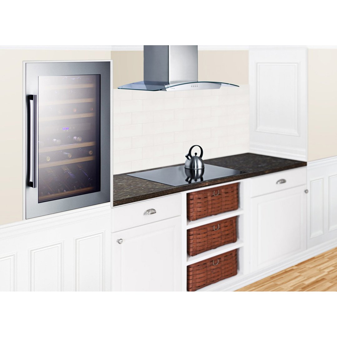 Summit VC60D 23" Glass Door Wine Refrigerator, Dual Temperature, 51 Bottles