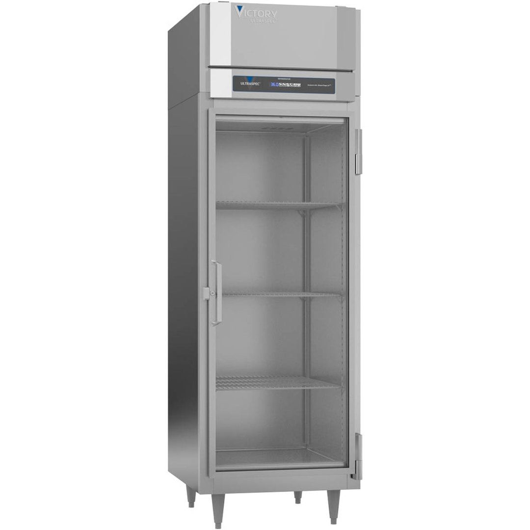 Victory RSA-1N-S1-G-HC 31" One Section Reach-In Refrigerator w/ 1 Glass Full Door, Aluminum Interior, 20 cu. ft.