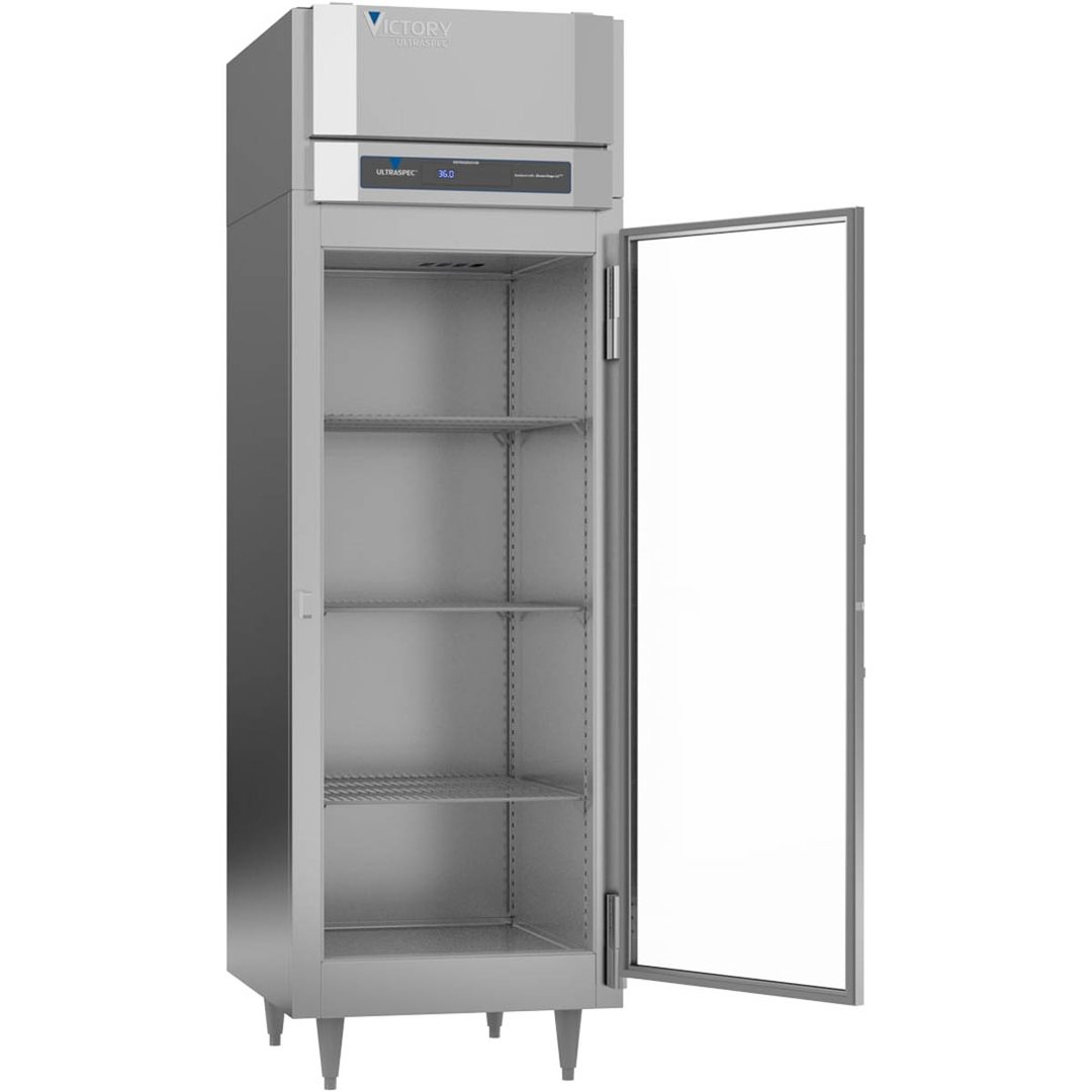 Victory RSA-1N-S1-G-HC 31" One Section Reach-In Refrigerator w/ 1 Glass Full Door, Aluminum Interior, 20 cu. ft.