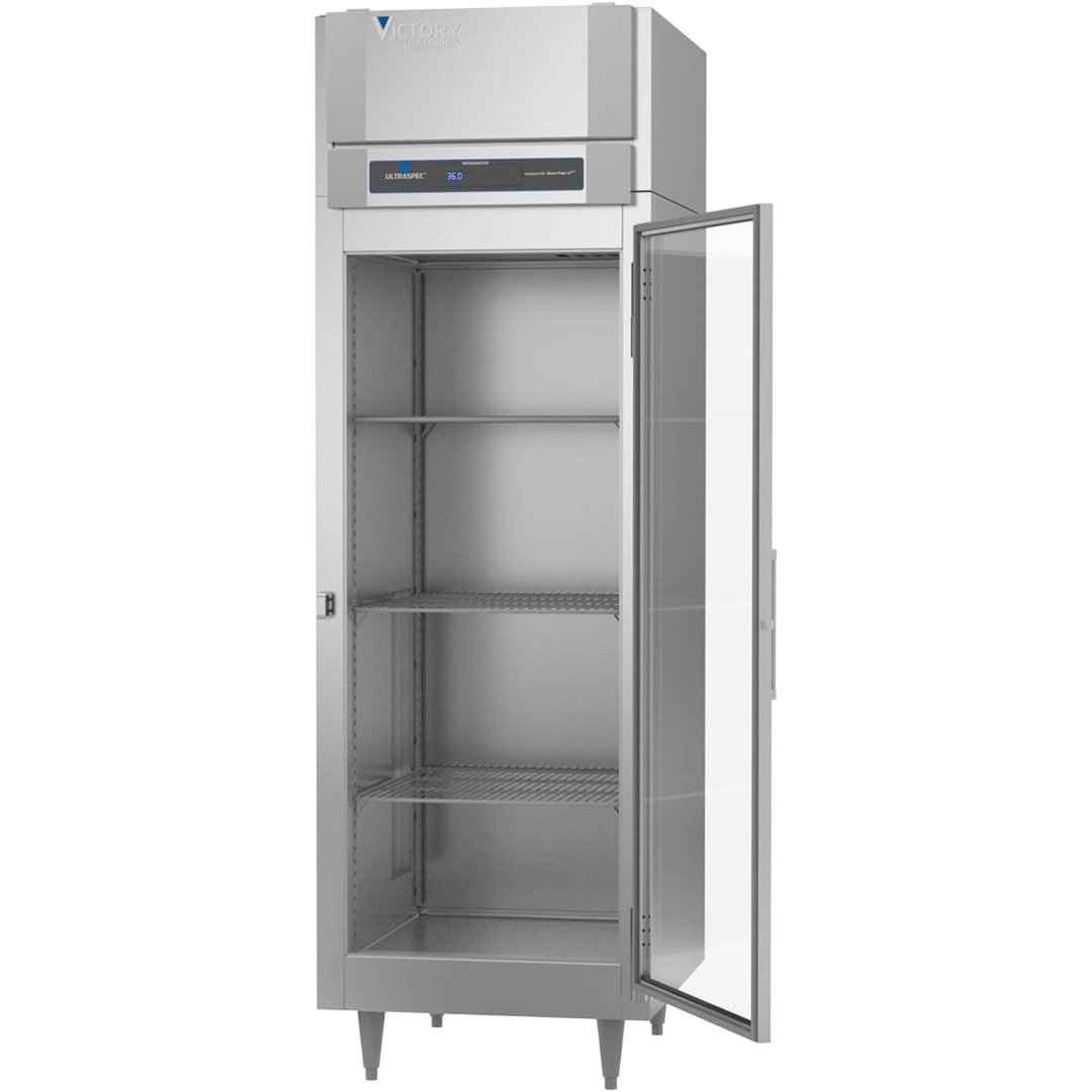 Victory RSA-1N-S1-G-HC 31" One Section Reach-In Refrigerator w/ 1 Glass Full Door, Aluminum Interior, 20 cu. ft.