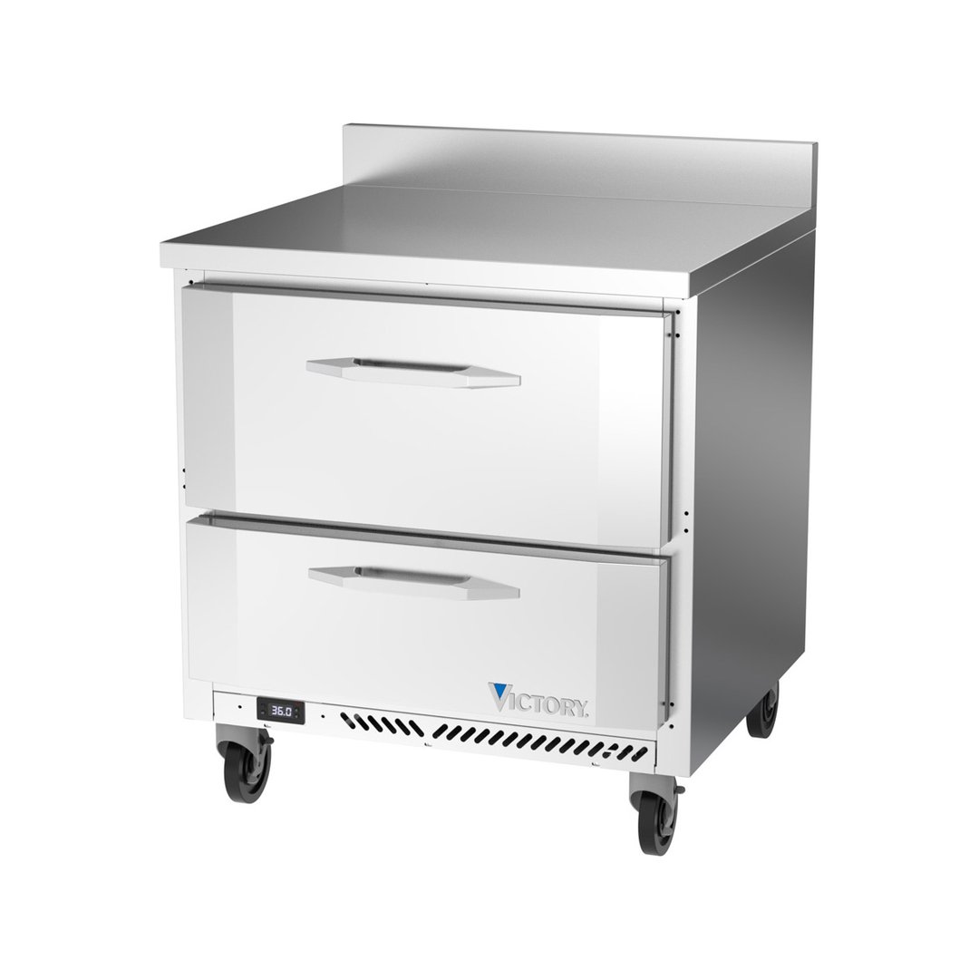 Victory VWRD32HC-2 32" 1-Section WorkTop Refrigerator w/ 2 Drawers, 7.22 cu. ft.