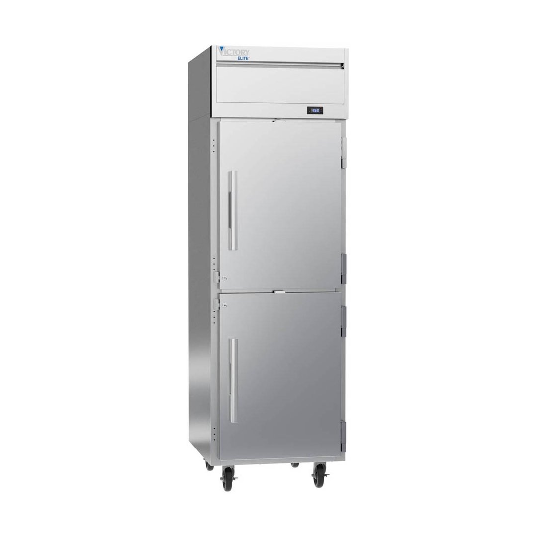Victory VERSA-1D-HD-HC 26" One Section Reach-In Refrigerator w/ 2 Solid Half Doors, Aluminum Interior, Electronic Control, 21 cu. ft.