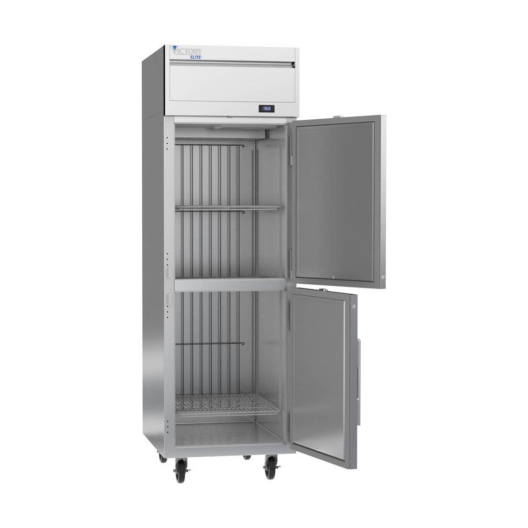 Victory VERSA-1D-HD-HC 26" One Section Reach-In Refrigerator w/ 2 Solid Half Doors, Aluminum Interior, Electronic Control, 21 cu. ft.