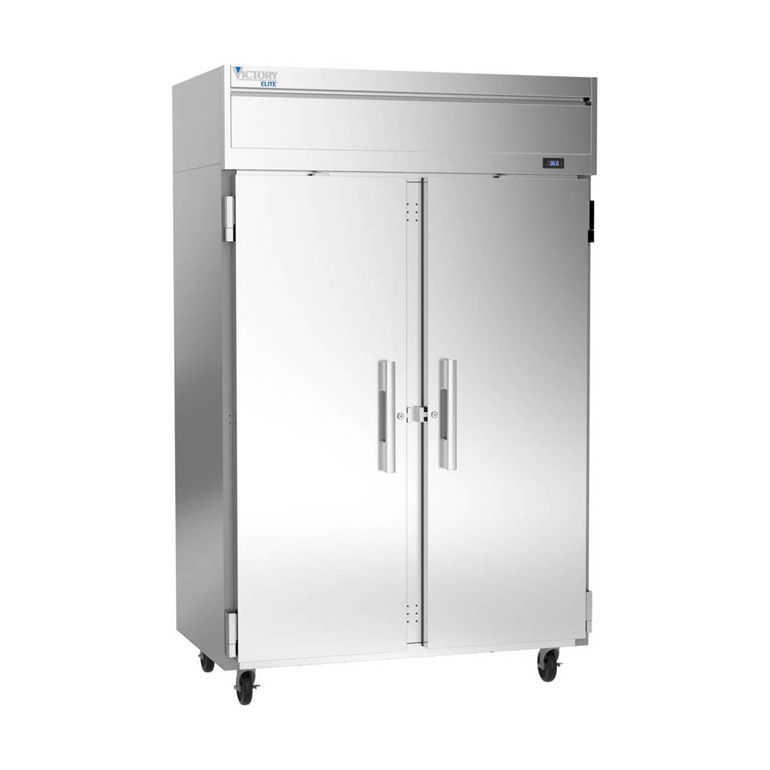 Victory VERSA-2D-SD-HC 52" Two Section Reach-In Refrigerator w/ 2 Solid Full Doors, Aluminum Interior, Electronic Control, 45.2 cu. ft.