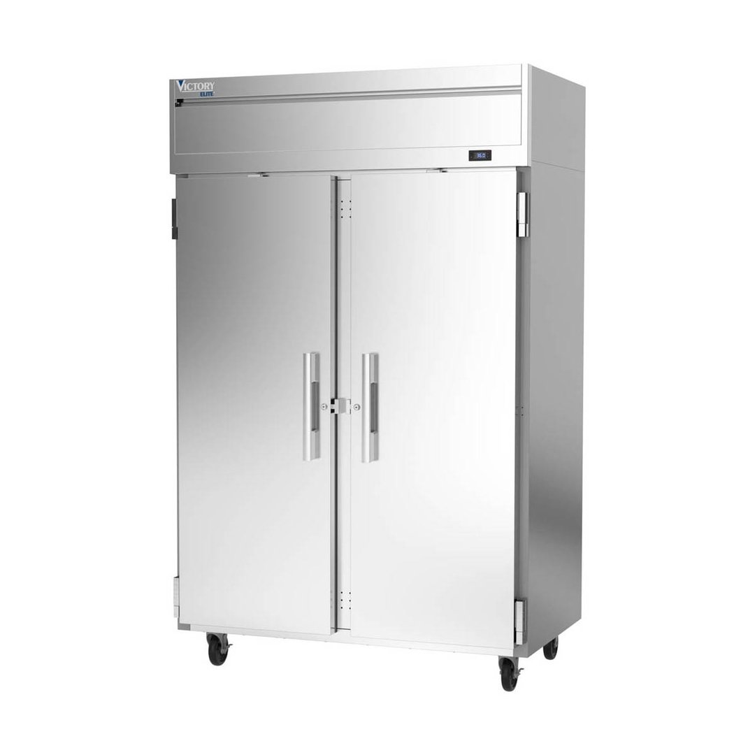 Victory VERSA-2D-SD-HC 52" Two Section Reach-In Refrigerator w/ 2 Solid Full Doors, Aluminum Interior, Electronic Control, 45.2 cu. ft.