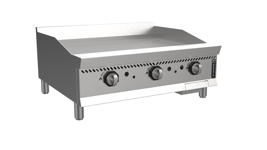 Venancio USA O48GM 48" Countertop Manual Gas Griddle, 3/4" Steel Plate, 120.000 BTU