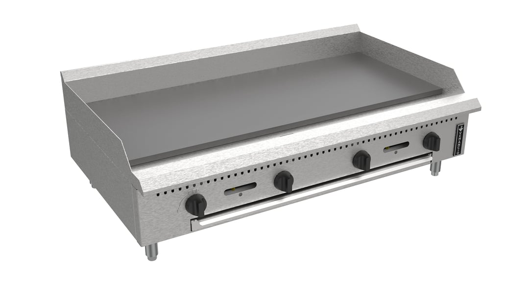 Venancio USA PGM48G-CT 48" Countertop Manual Gas Griddle, 3/4" Steel Plate, 120.000 BTU