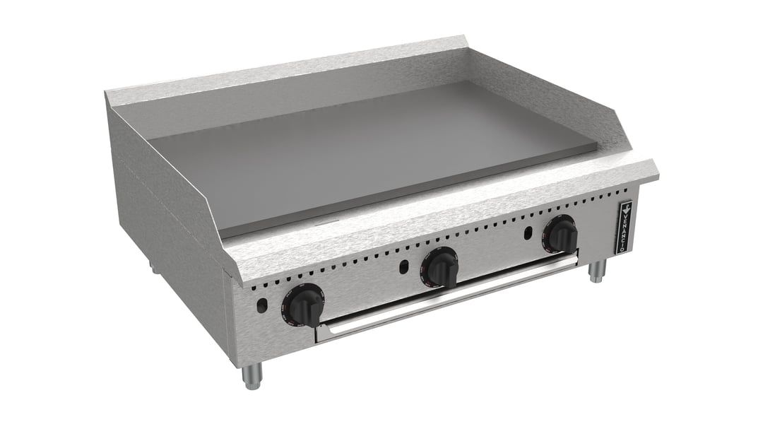 Venancio USA PGT36G-CT 36" Countertop Thermostatic Gas Griddle, 3/4" Steel Plate, 105.000 BTU