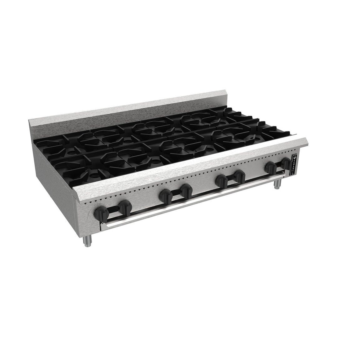Venancio USA PHP48G-CT 48"  Countertop Gas Hotplate with (8) Burners, Manual Control, 224.000 BTU