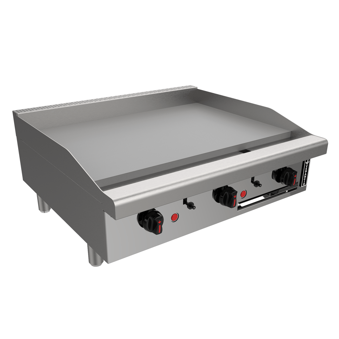 Venancio USA R36CT-36G 36" Countertop Manual Gas Griddle, 3/4" Steel Plate, 64.500 BTU