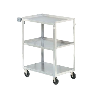 Vollrath 97121 Stainless Steel 3 Shelf Utility Cart w/ 300 lb Capacity - 30-1/2" x 18-1/2" x 32"