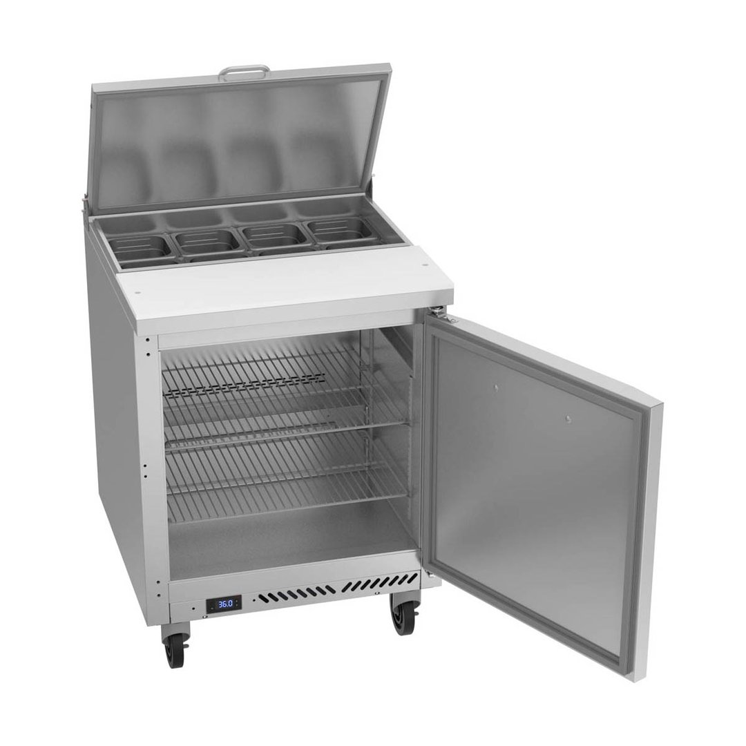 Victory VSP27HC-08 27" One Section Sandwich / Salad Prep Table w/ 1 Door, 8 Pans