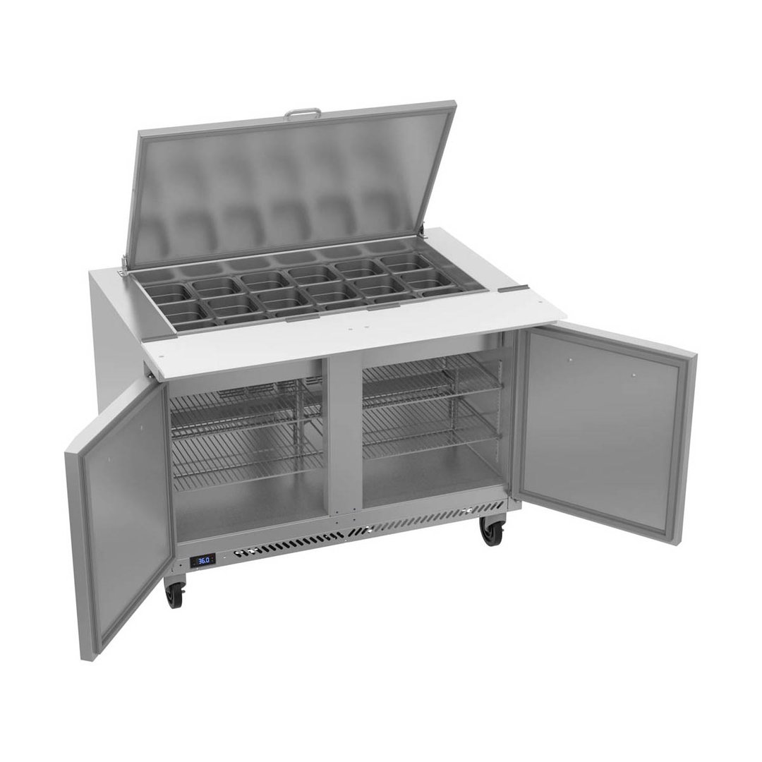 Victory VSP48HC-18B 48" Mega Top Sandwich/Salad Prep Table w/ 2 Doors, 18 Pans