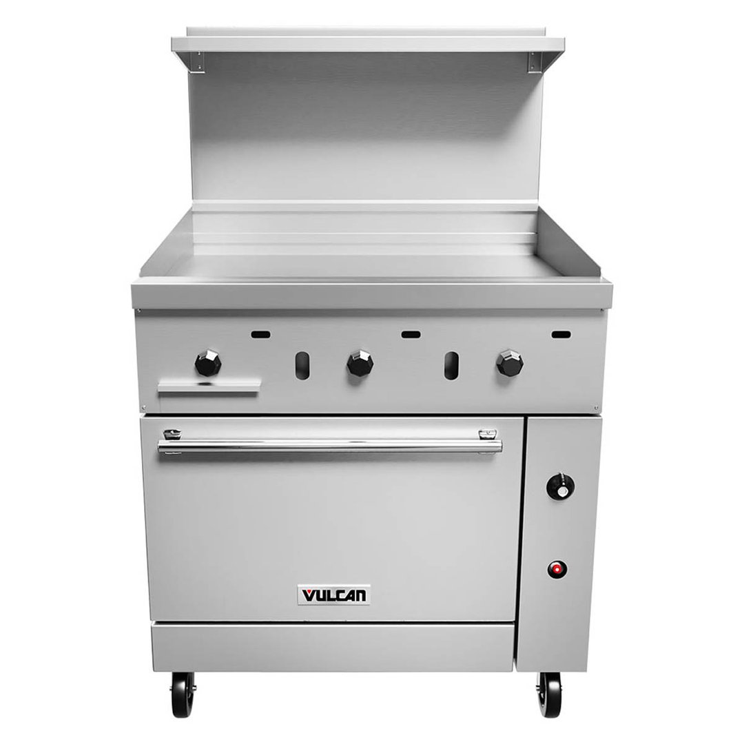 Vulcan 36S-36G 36" Gas Restaurant Range w/ 36" Full Griddle, (1) Standard Oven, 95.000 BTU