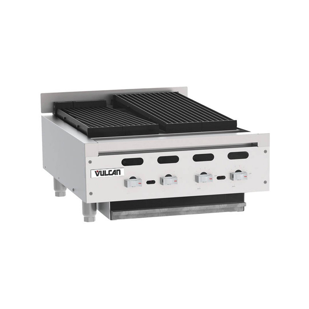 Vulcan VACB25 25" Countertop Heavy Duty Gas Radiant Charbroiler w/ (4) Burners, 68.000 BTU