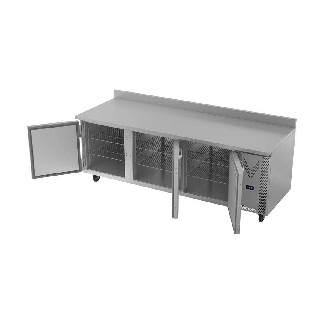 Victory VWR93HC 93" 3-Section Worktop Refrigerator w/ 3 Doors, 29.7 cu. ft.