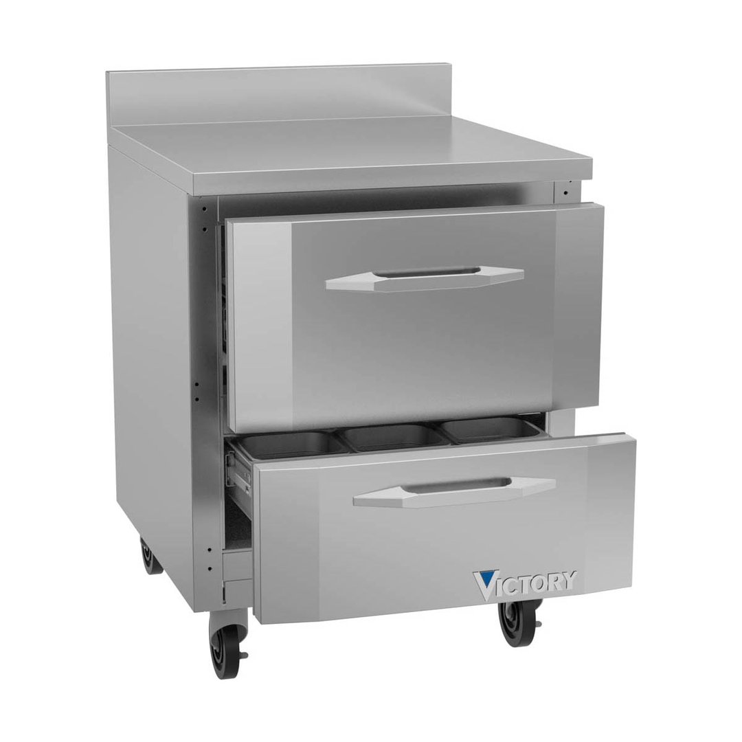 Victory VWRD27HC-2 27" 1-Section Worktop Refrigerator w/ 2 Drawers, 6.15 cu. ft.