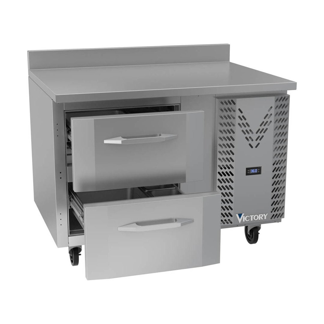 Victory VWRD46HC-2 46" 1-Section Worktop Refrigerator w/ 2 Drawers, 10.8 cu. ft.