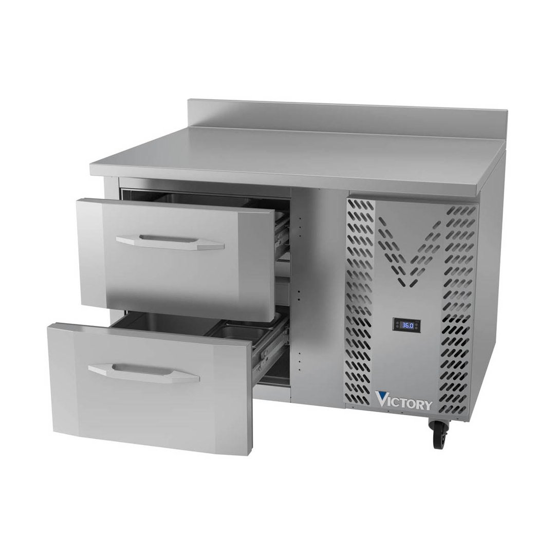 Victory VWRD46HC-2 46" 1-Section Worktop Refrigerator w/ 2 Drawers, 10.8 cu. ft.