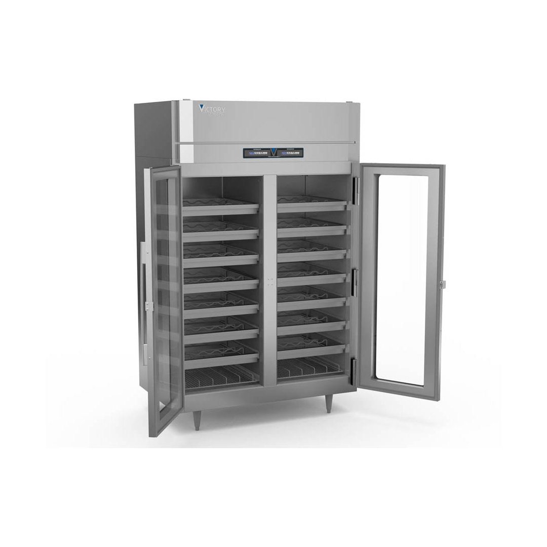 Victory WCDT-2D-S1-HC 52" Glass Door Wine Refrigerator, Dual Temperature, 160 Bottles