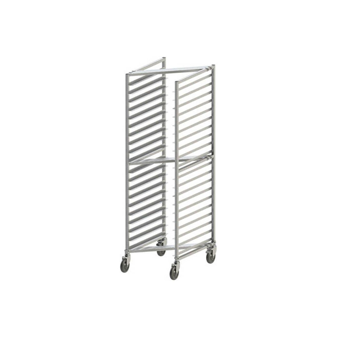 Winco AWZK-20, 20 Pan Aluminum End Load Nesting Bun / Sheet Pan Rack, Assembled 