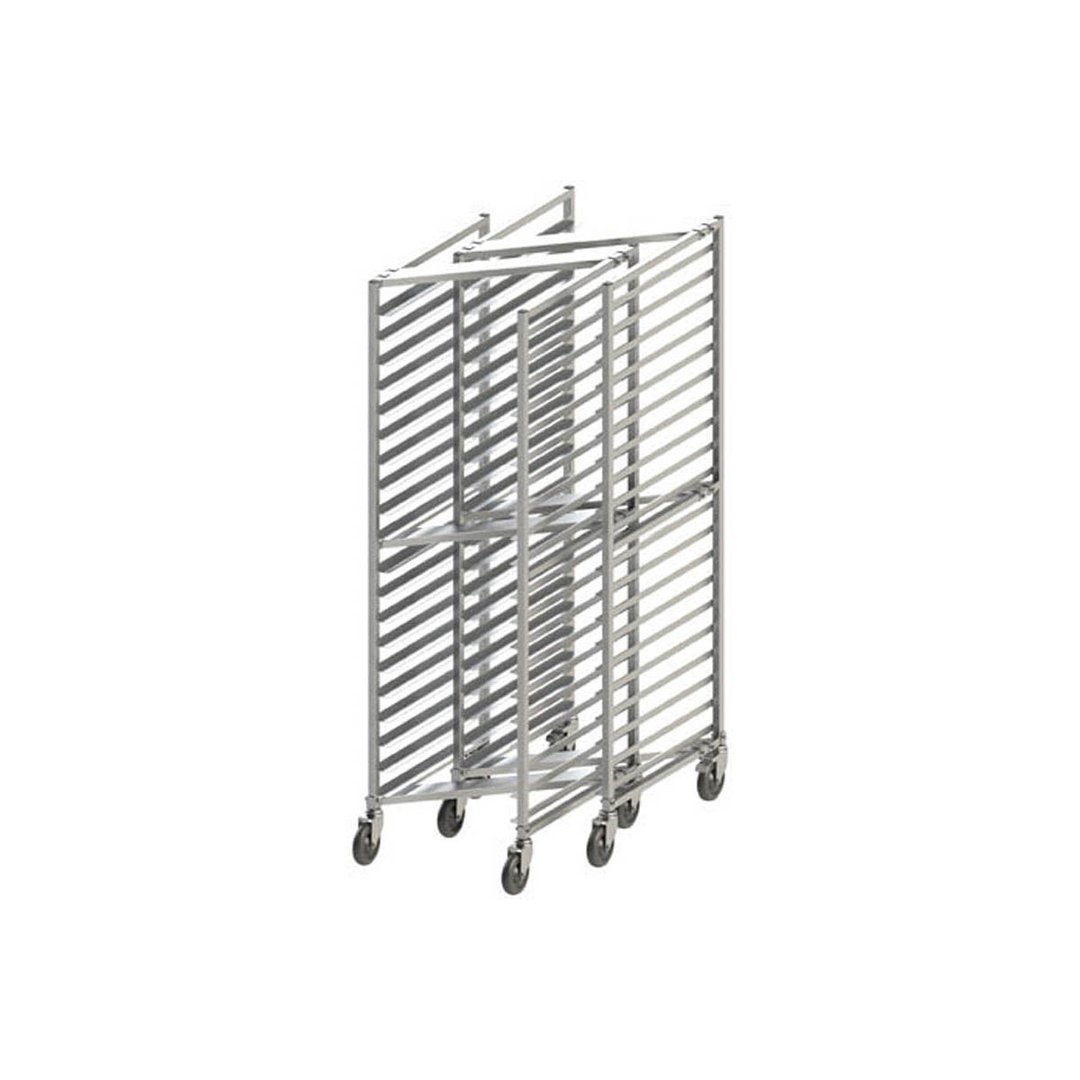 Winco AWZK-20, 20 Pan Aluminum End Load Nesting Bun / Sheet Pan Rack, Assembled 