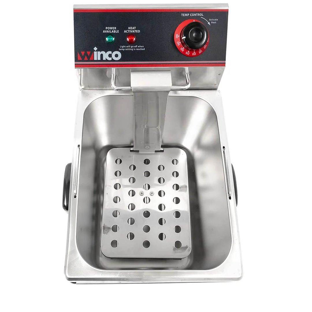 Winco EFS-16 16 lb. Single Well Electric Countertop Fryer