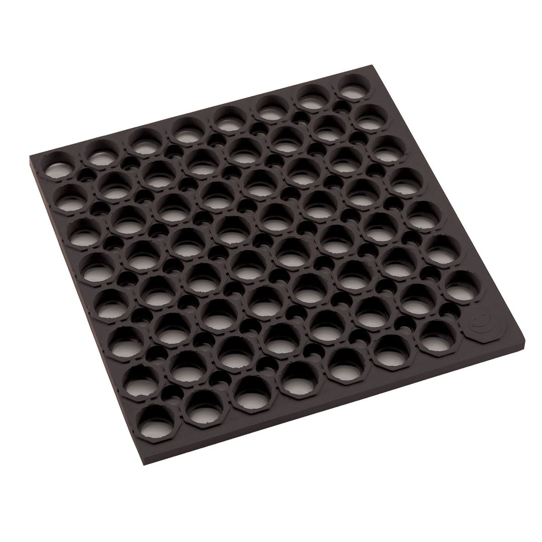 Winco RBMH-35K-R Anti Fatigue Floor Mat,  Rubber, Black - 3' x 5' x 3/4"