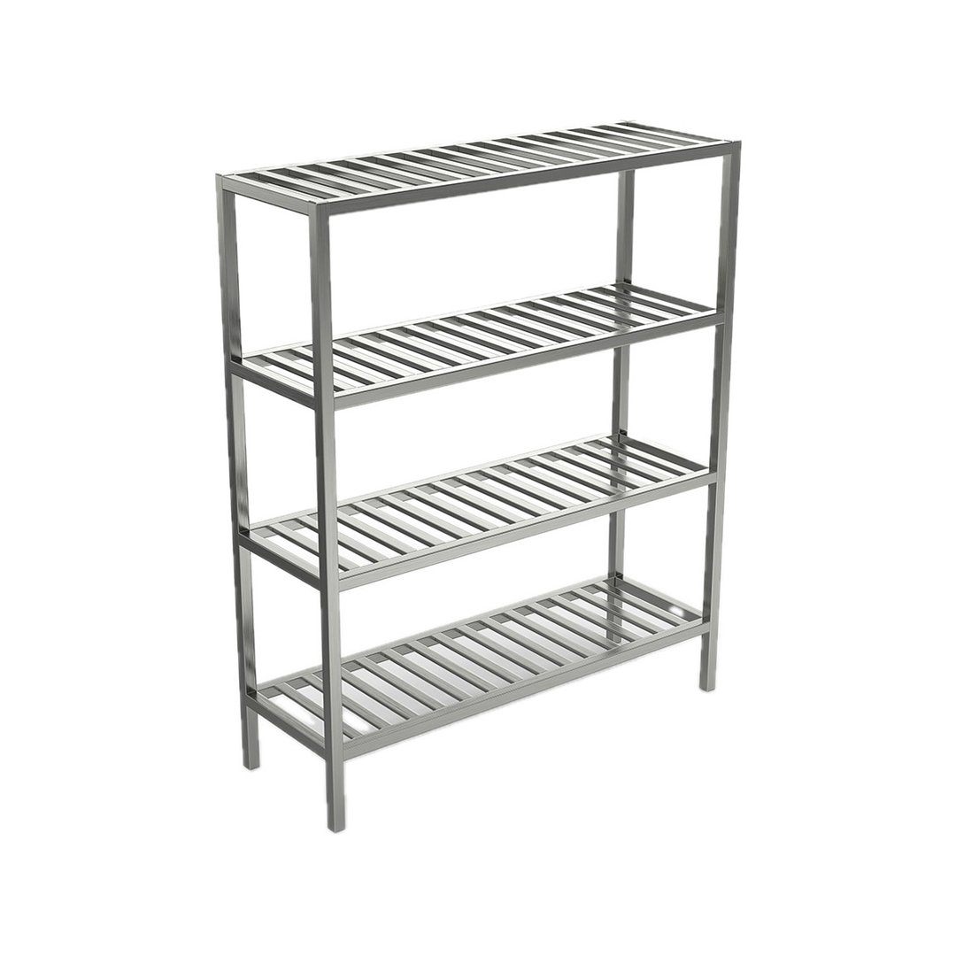Winholt ALSCS-60-424-CM Tubular Aluminum 4 Shelf Cooler & Backroom Shelving  - 24" x 60" x 72"
