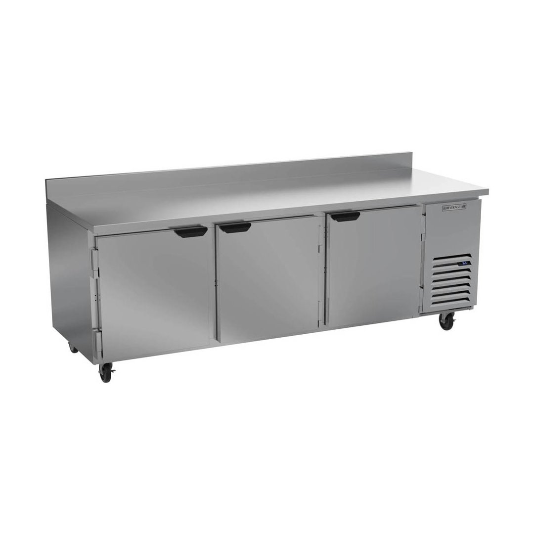 Beverage Air WTR93AHC 93" 3-Section Worktop Refrigerator w/ 3 Doors, 29.7 cu. ft.