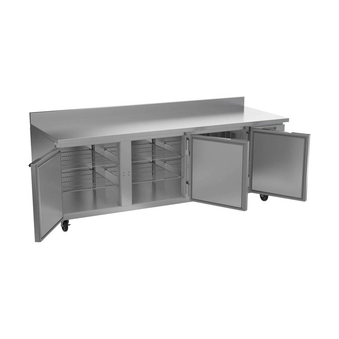 Beverage Air WTR93AHC 93" 3-Section Worktop Refrigerator w/ 3 Doors, 29.7 cu. ft.