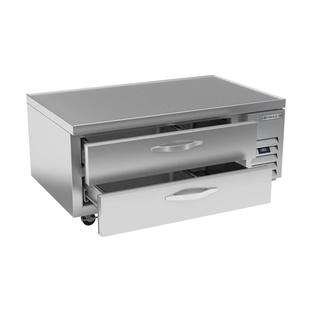 Beverage-Air WTRCS52HC 52" 2 Drawers Refrigerated Chef Base w/ Marine Edge, 9.6 cu. ft.
