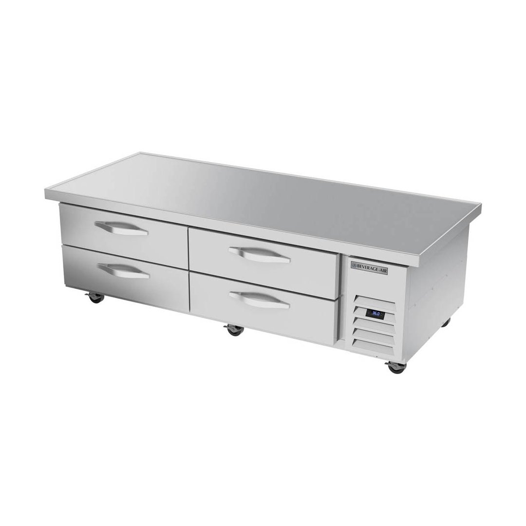 Beverage-Air WTRCS72HC-76 76" 4 Drawers Refrigerated Chef Base w/ Marine Edge, 14.5 cu. ft.