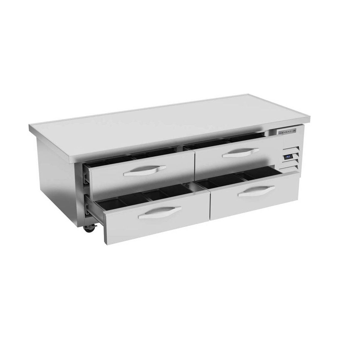 Beverage-Air WTRCS72HC-76 76" 4 Drawers Refrigerated Chef Base w/ Marine Edge, 14.5 cu. ft.