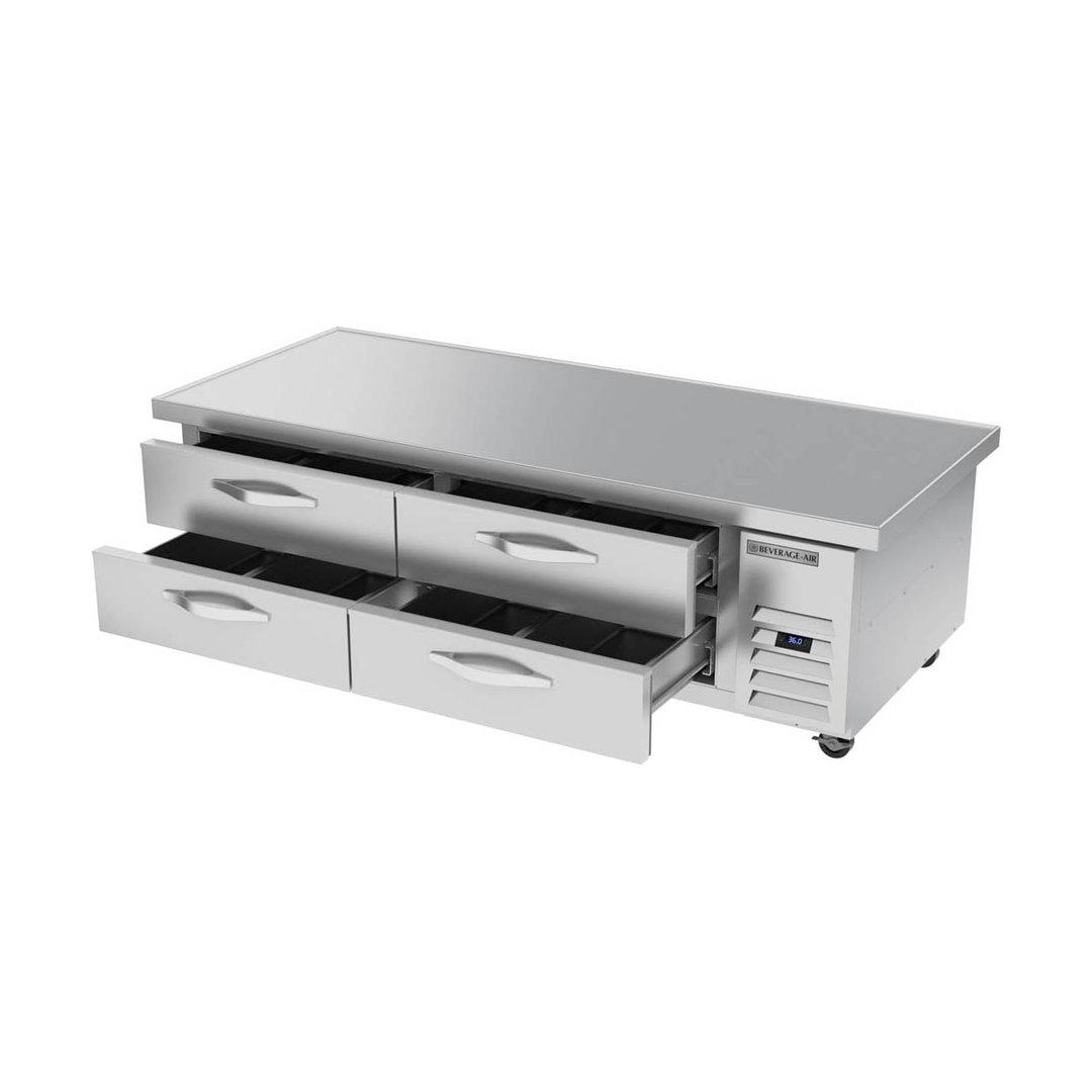 Beverage-Air WTRCS72HC-76 76" 4 Drawers Refrigerated Chef Base w/ Marine Edge, 14.5 cu. ft.