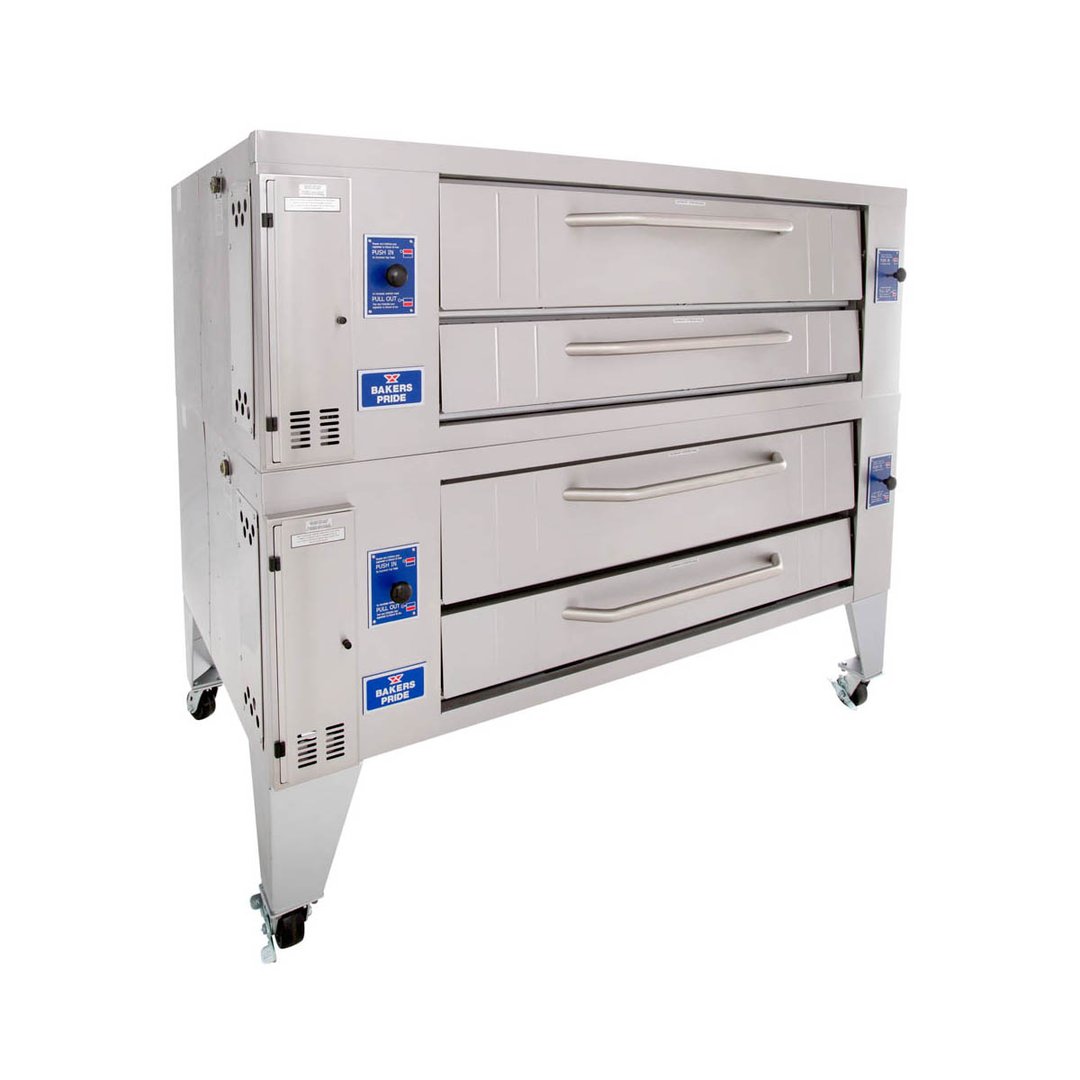 Bakers Pride Y-602 78" Gas Double Deck Pizza Oven 