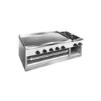 image of Comstock-Castle 11201B 30" Countertop Gas Griddle/Hotplate/Chesemelter Combo, 54.000 BTU