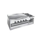 image of Comstock-Castle 11301B 40" Countertop Gas Griddle/Hotplate/Chesemelter Combo, 74.000 BTU