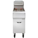 image of Vulcan 1GR45M 45-50 lb. Freestanding Gas Fryer, 15-1/2" W - 120,000 BTU