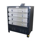 image of Peerless 2348P 50" Gas Pizza Deck Oven w/ Four Deck, 16 Pizza Capacity, 42"W x 32"D Interior, 1" Pizza Stones, 96.000 BTU