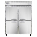 image of Continental Refrigerator 2RFENSSHD 57" 2-Section Reach-In Refrigerator/Freezer Combo w/ 4 Half Solid Doors