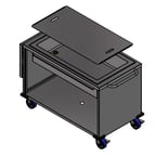 image of Winholt SS-BC-2748-INSULIB-FS18-HDC Mobile Ice Bin / Ice Caddy