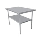 image of Serv-Ware T3036CWP-4 Economy Series Work Table,Stainless Steel Top /36"W x 30"D x 35"H -18/430
