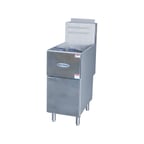image of Serv-Ware SS-SGF-50L Floor Model LP Gas Full Pot Fryer, 50 lbs, 120.000 BTU
