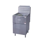 image of Serv-Ware SS-SGF-70L Floor Model LP Gas Full Pot Fryer, 75 lbs, 150.000 BTU