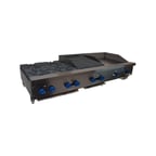 image of Comstock-Castle FHP72-4RB 72" Countertop Gas Radiant Charbroiler / Hotplate Combo, 196.000 BTU