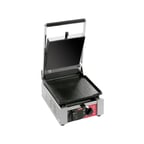 image of SIRMAN 34A1401105SI ELIO LL Single Panini Grill w/ Timer, 10" x 10" Smooth Plates, 120-220V