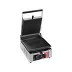 image of Sirman 34A1301105SI Elio R Single Panini Grill w/ Timer, 10" x 10" Grooved Plates, 120-220V