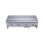image of Dukers Appliance Co DCGM48 48" Countertop Manual Gas Griddle, 3/4" Steel Plate, 120.000 BTU