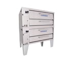 image of Bakers Pride 3152 57" Double Deck Gas Pizza Oven